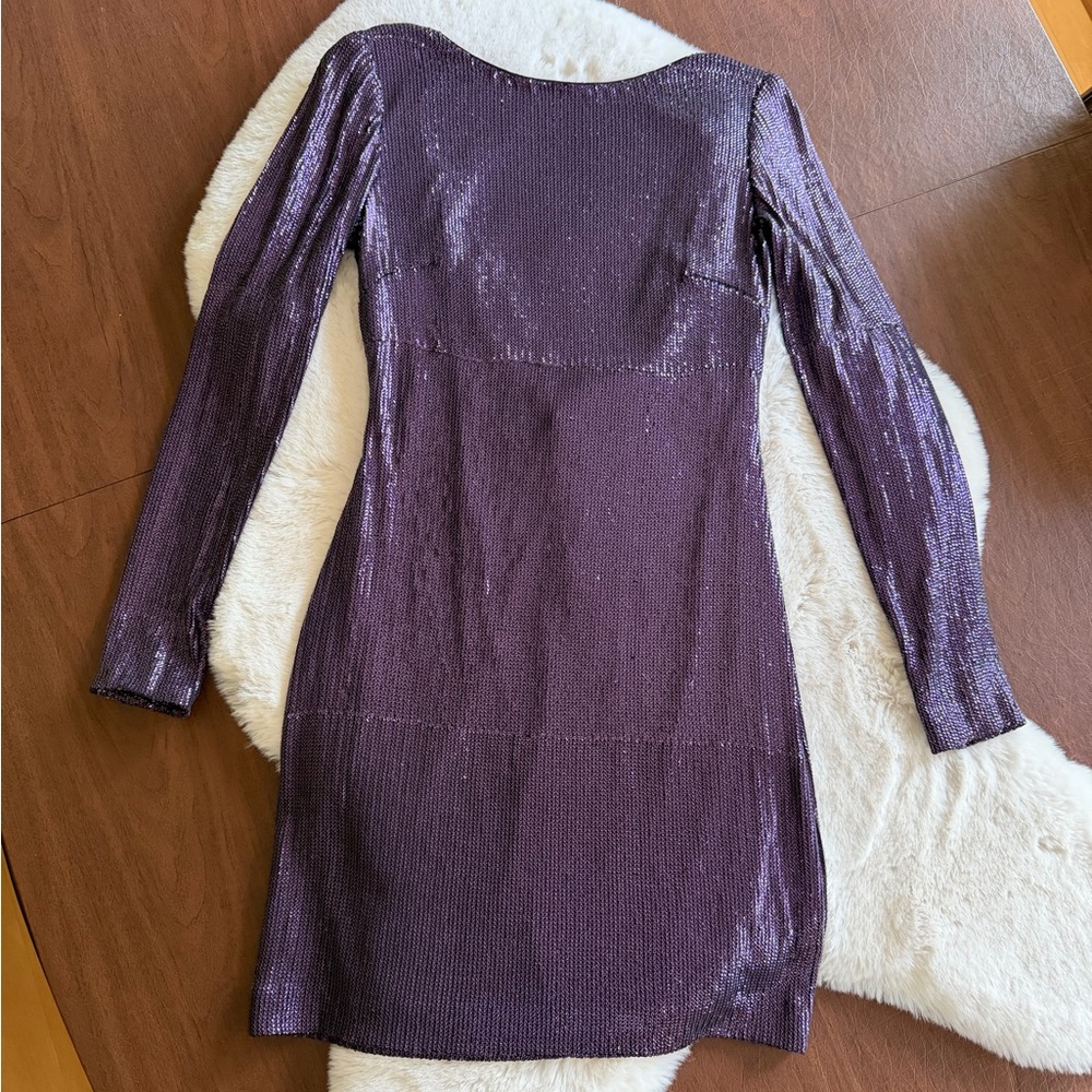 Holiday Purple Sequin Dress by Aqua Dresses by Bloomingdale